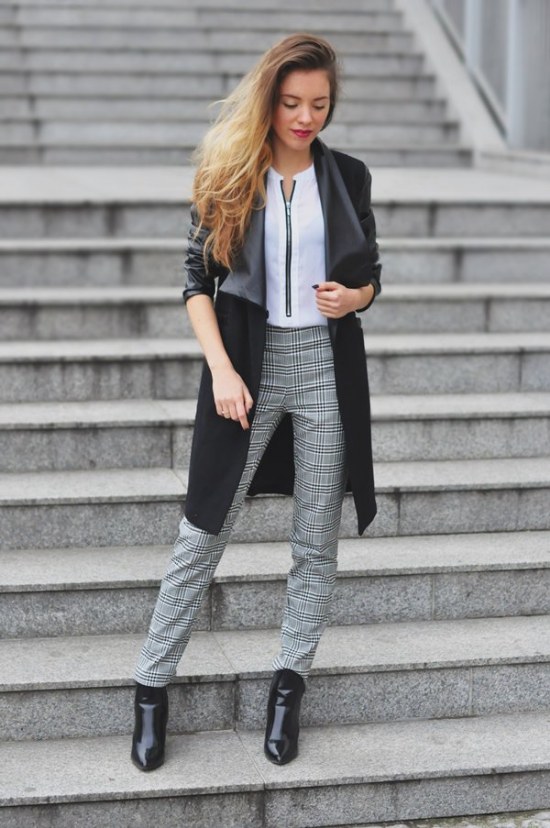 outfits chaquetas negras moda primavera