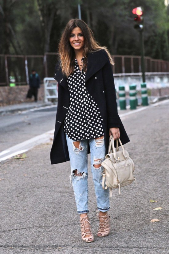 outfits chaquetas negras moda primavera