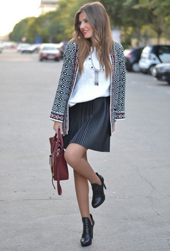 outfits con faldas shorts primavera 