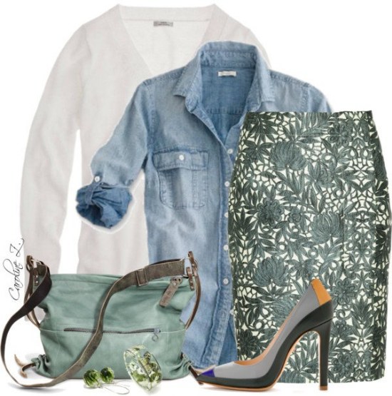 outfits faldas vestidos flores primavera