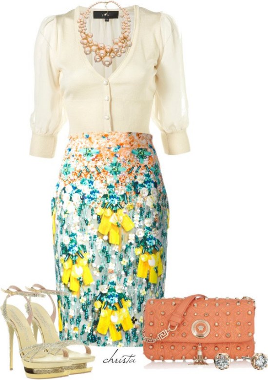 outfits faldas vestidos flores primavera