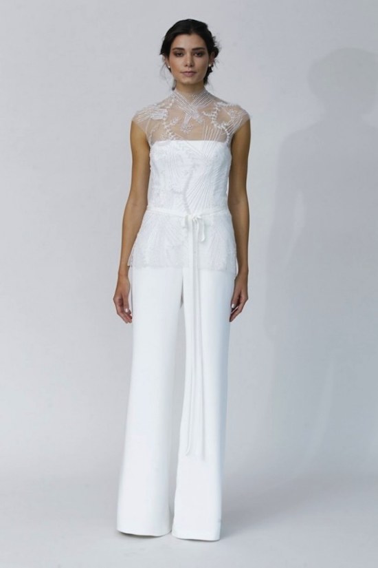 trajes novias pantalon conjunto