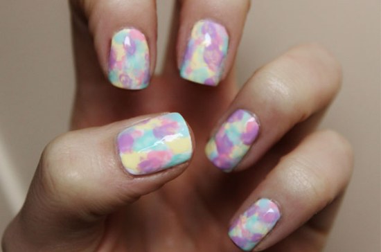 uñas color pastel diseños