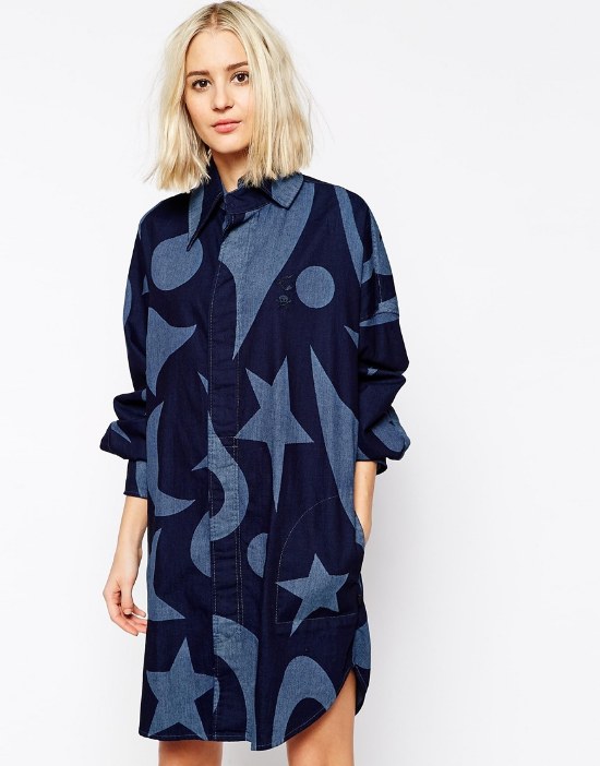 vestido denim jean moda primavera