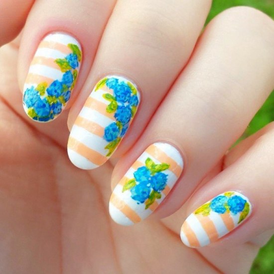 diseño uñas flores primavera manicure