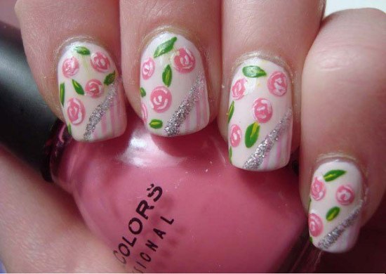 diseño uñas flores primavera manicure