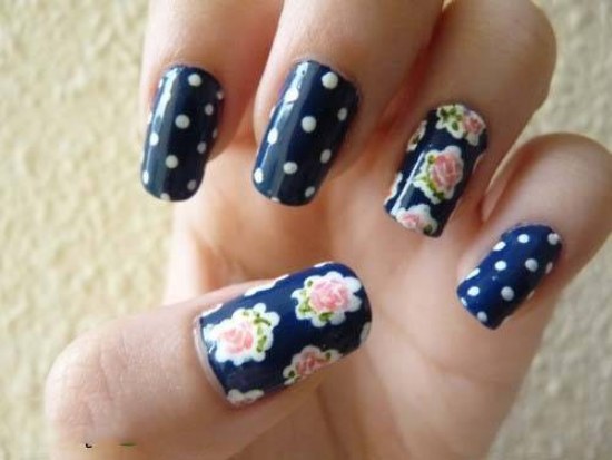 diseño uñas flores primavera manicure