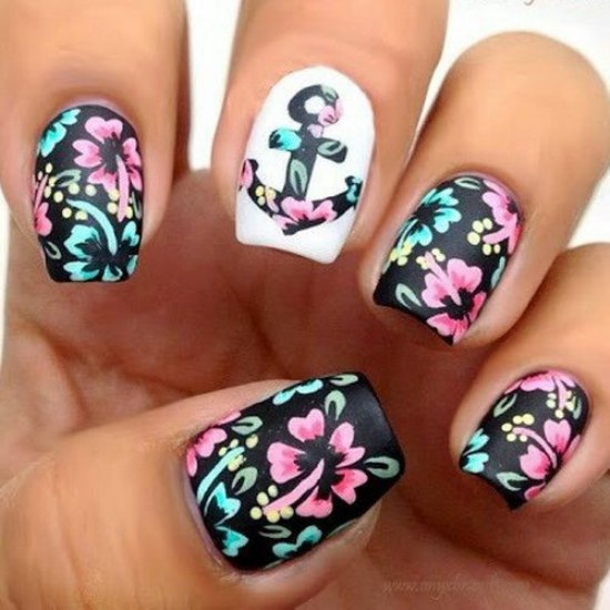 diseño uñas flores primavera manicure