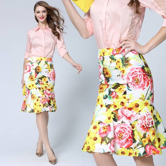 Faldas con estampados florales