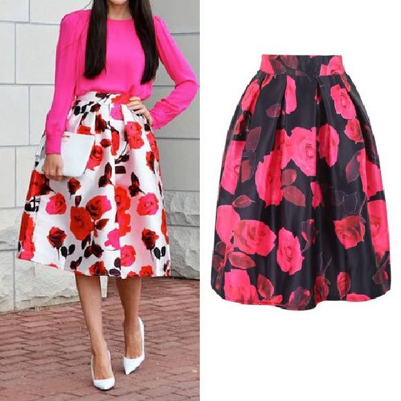 Faldas con Estampados Florales Moda 2015 | AquiModa.com