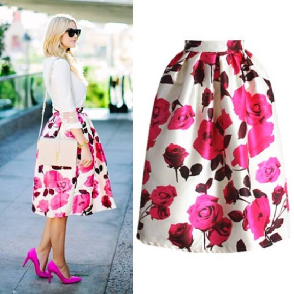 Faldas con estampados florales