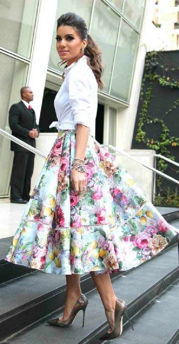 Faldas con estampados florales