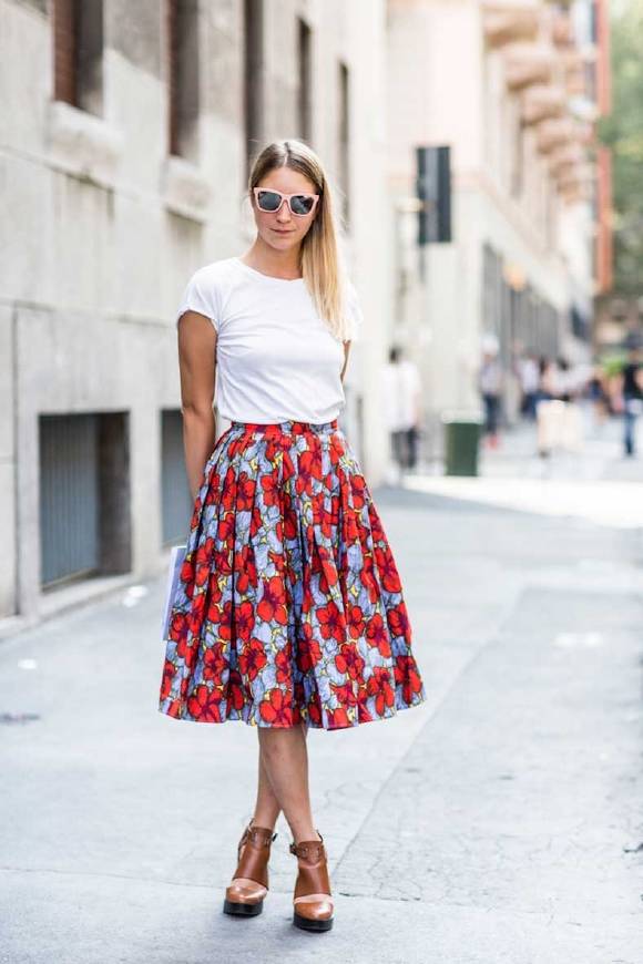 Faldas con estampados florales