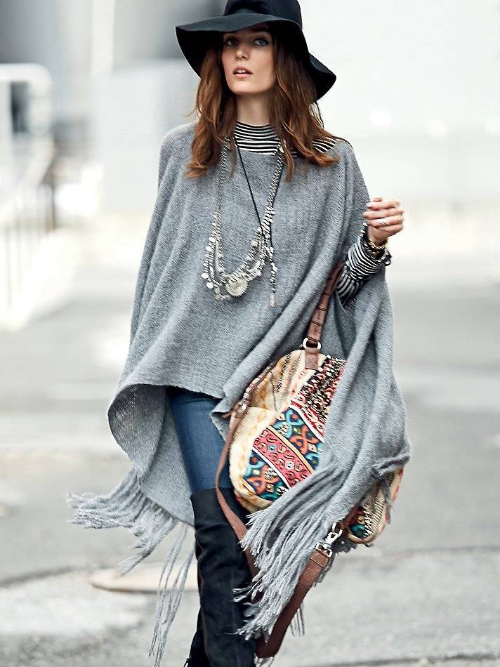 ponchos y capas para mujeres invierno 2015