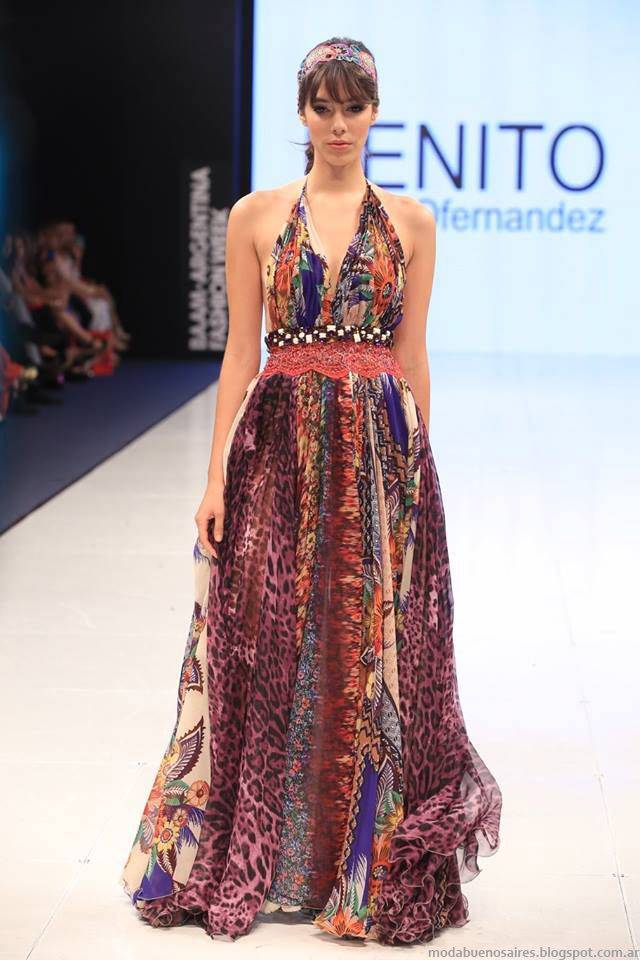 Vestidos de fiesta moda folk 2015