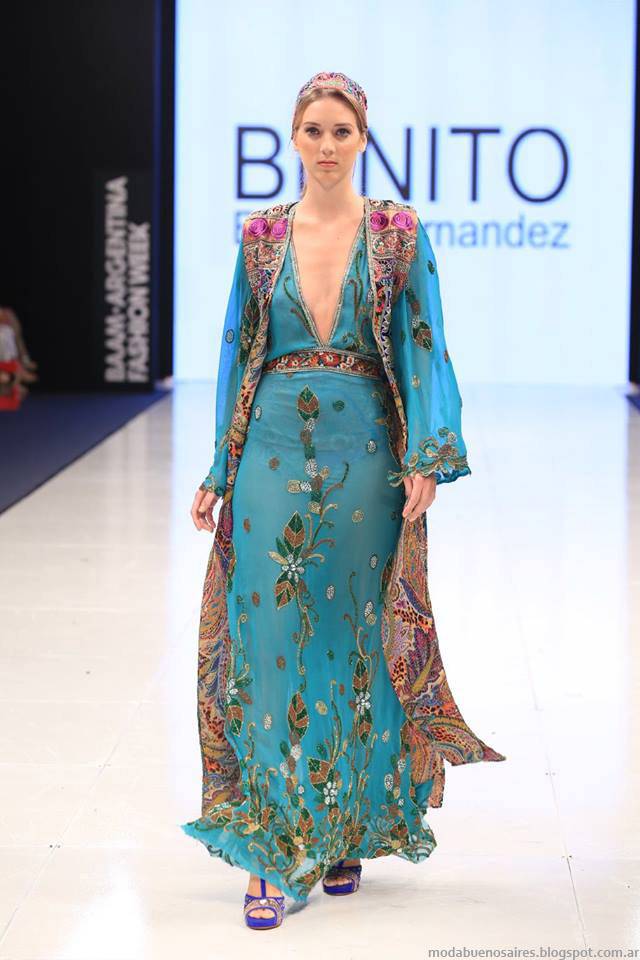 Vestidos de fiesta moda folk 2015