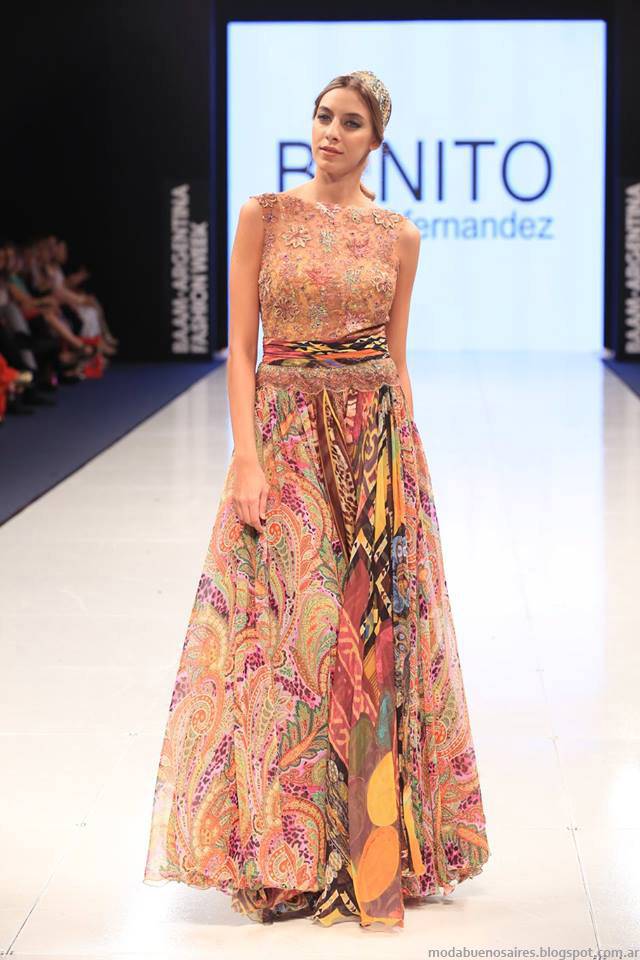 Vestidos de fiesta moda folk 2015