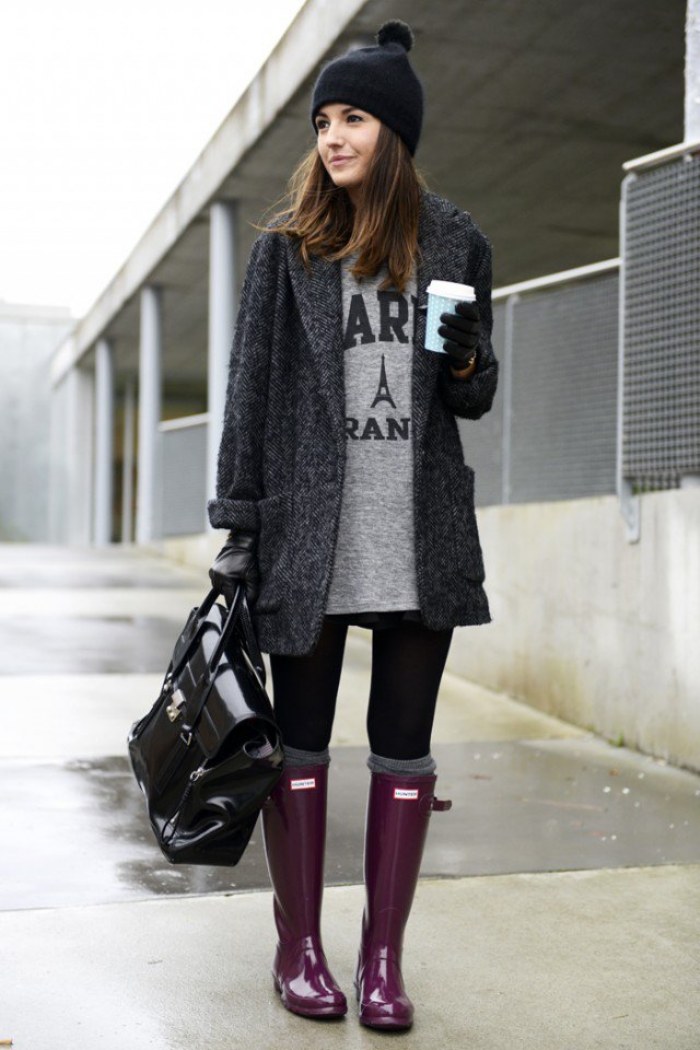 outfits botas lluvia