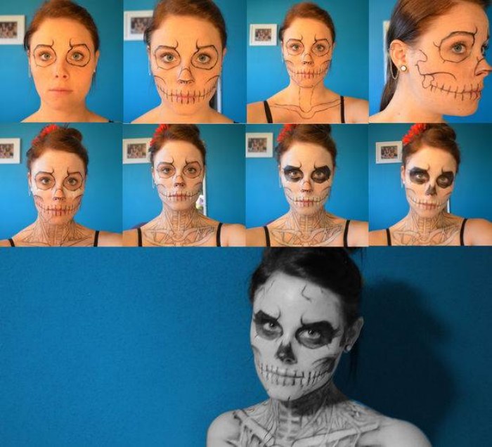 maquillaje facil halloween