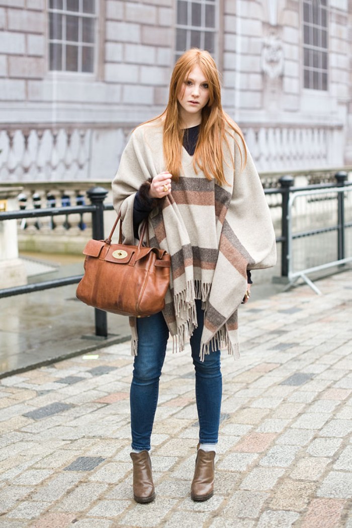 ponchos outfits moda