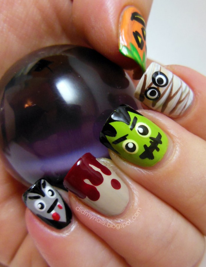 halloween unas