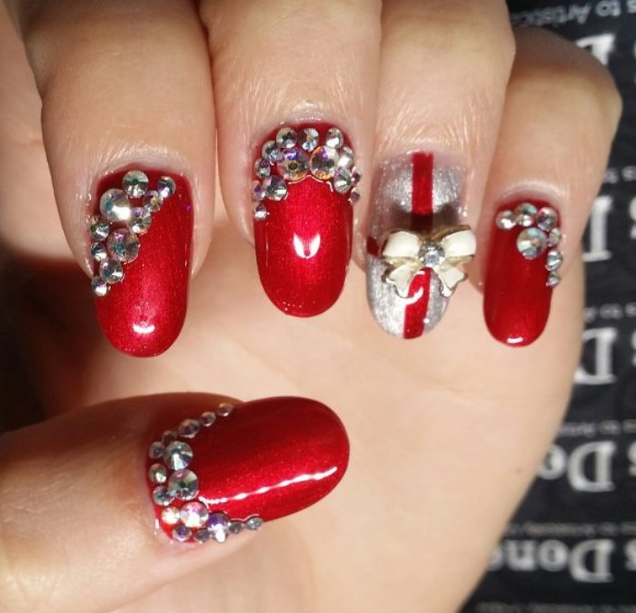 disenos unas navidad