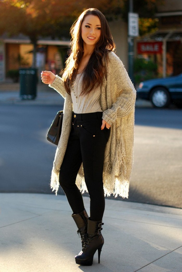 Moda de Outfits con Cardigans para este Otoño e Invierno 2015