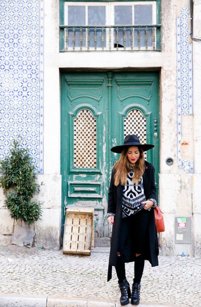 pantalones negros moda