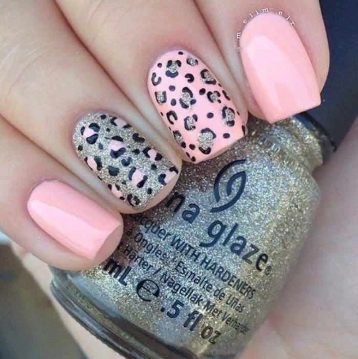 uñas color rosa