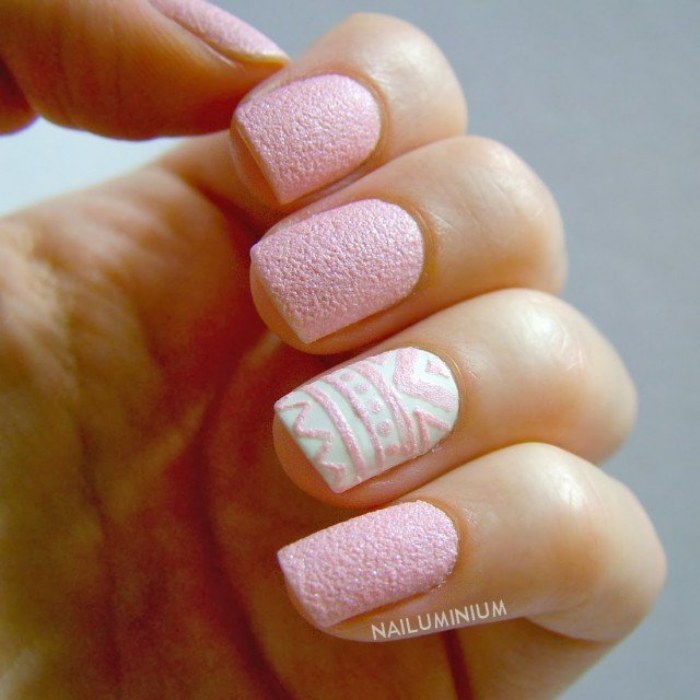 uñas color rosa