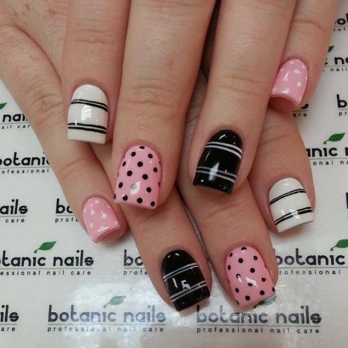 uñas color rosa