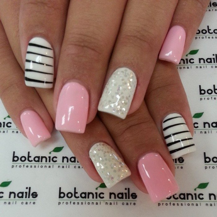 uñas color rosa