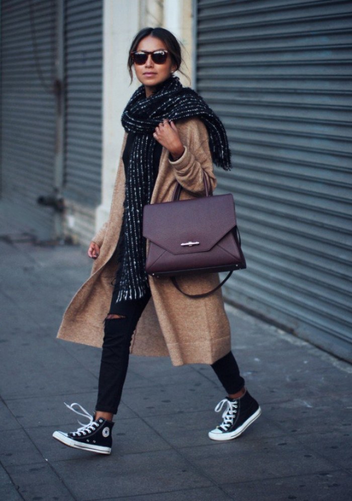 outfits bufandas invierno