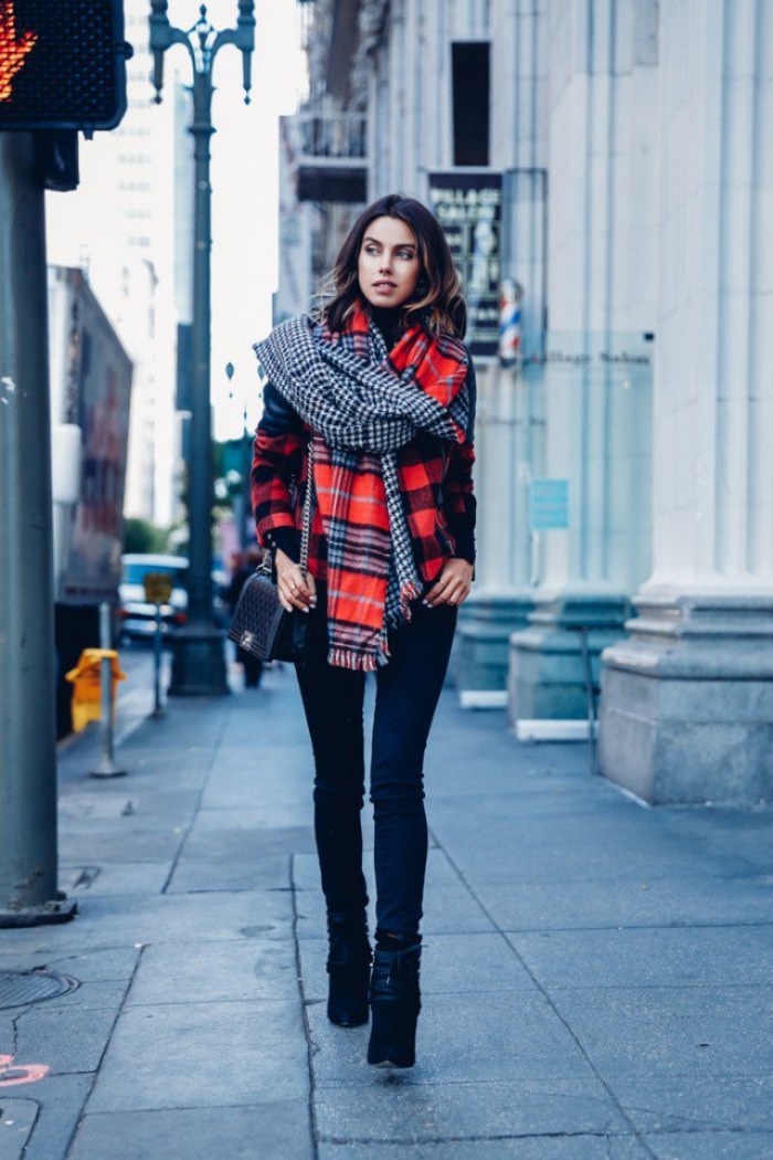 outfits bufandas invierno