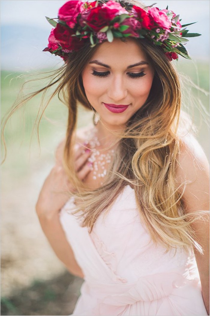 peinados flores novias