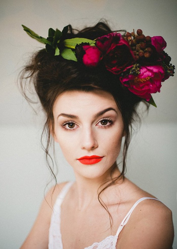 peinados flores novias