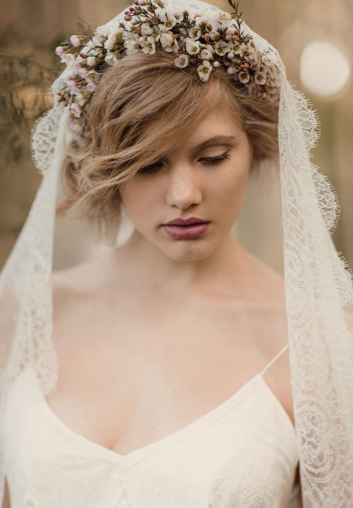 peinados flores novias