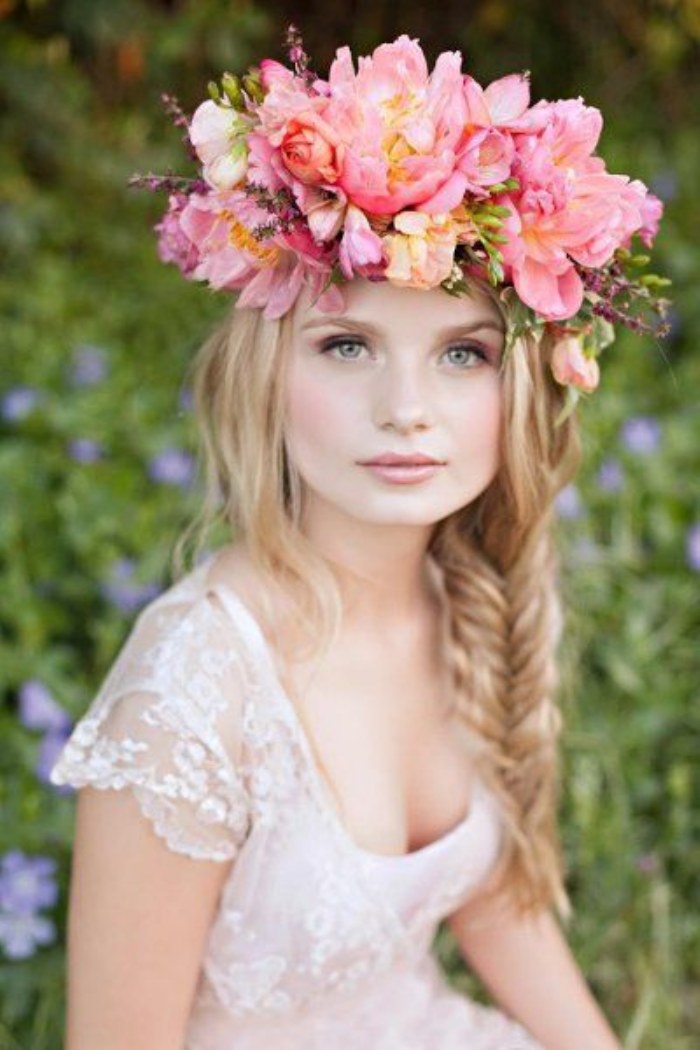 peinados flores novias