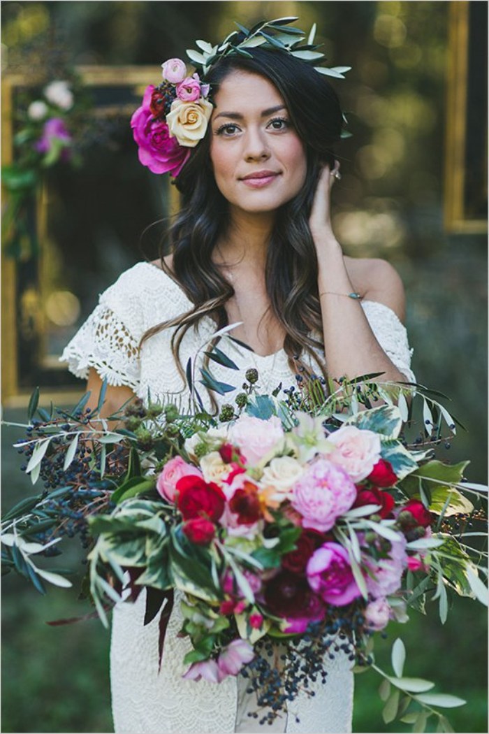 peinados flores novias