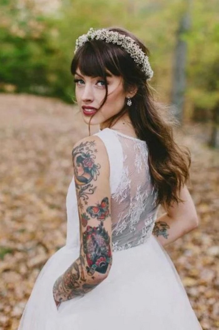 Estas novias te enseñarán cómo puedes usar tus tatuajes el día de tu boda