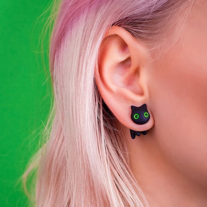 Estos aretes con forma de gatos harán que todas tus amigas enloquezcan