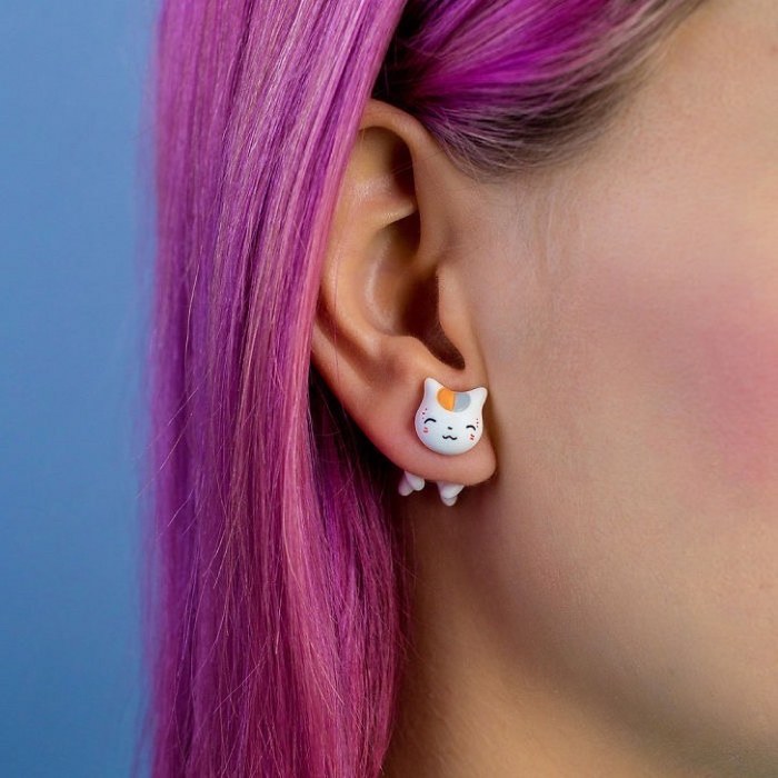 Estos aretes con forma de gatos harán que todas tus amigas enloquezcan