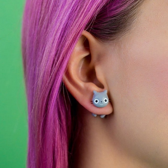 Estos aretes con forma de gatos harán que todas tus amigas enloquezcan