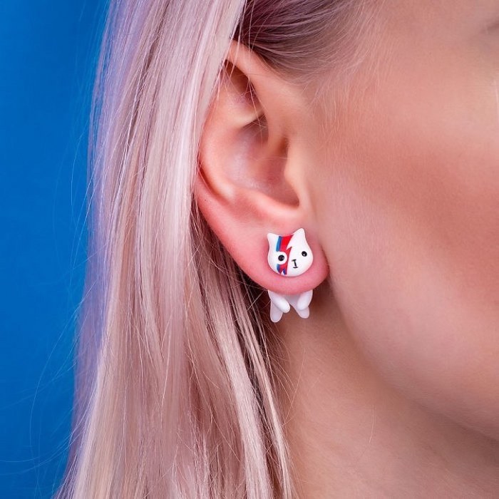 Estos aretes con forma de gatos harán que todas tus amigas enloquezcan