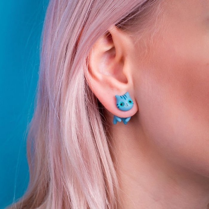 Estos aretes con forma de gatos harán que todas tus amigas enloquezcan