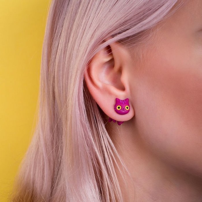 Estos aretes con forma de gatos harán que todas tus amigas enloquezcan