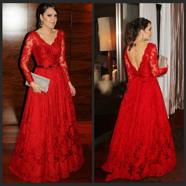 vestidos de moda color rojo elegante